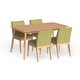 preview thumbnail 23 of 37, Fabrizio Mid-century Modern 5-piece Dining Set by Christopher Knight Home green tea + natural oak