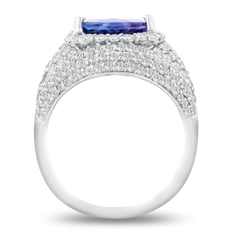Auriya 14k White Gold 5 1/4ct Tanzanite and 2 1/4ct TDW Diamond Ring
