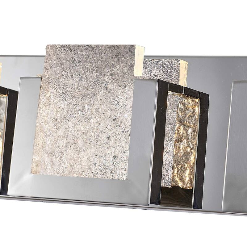Dyconn Faucet Castle 4-light Frozen Ice Block Bathroom Vanity Light - Crystal Frozen Ice Block - Crystal Frozen Ice Block