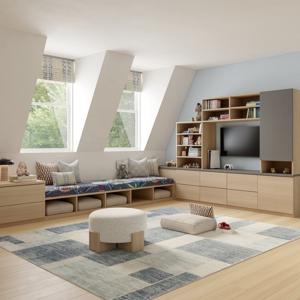 Nourison Astra Machine Washable Paneled Area Rug