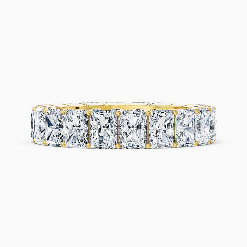 Auriya 14k Gold Radiant North-South Lab Grown Diamond Eternity Band 3.00 - 11.25 ct. tw. (F-G, VS) - 6.00 ct. wt. - 4 - Yellow