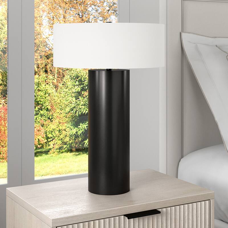 Wells 24" Tall Table Lamp with Fabric Shade - 24" Tall