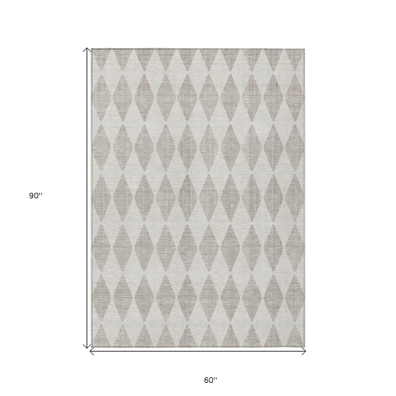 HomeRoots Geometric Transitional Rectangle Outdoor Rug