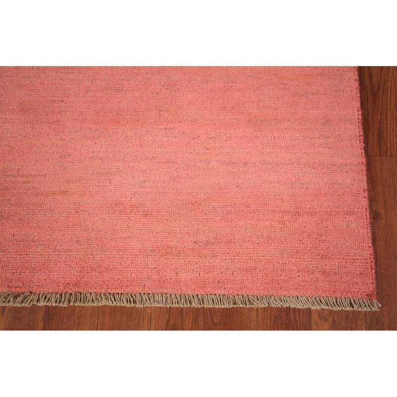 Pink Modern Gabbeh Oriental Area Rug Handmade Wool Carpet - 4'11" x 6'7"