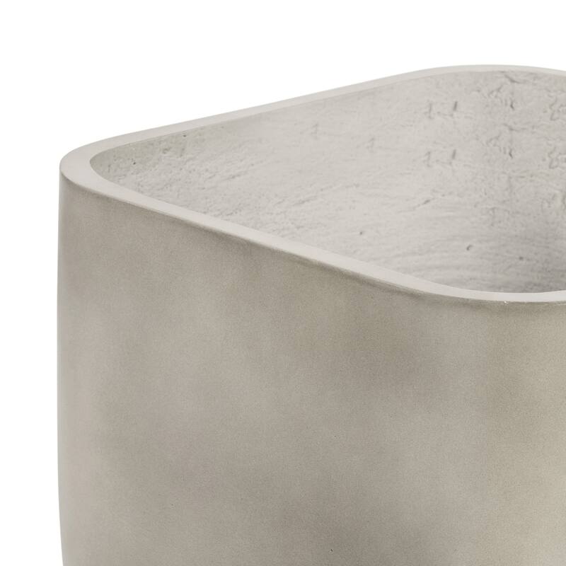 Zachary Square Planter-Grey Concrete