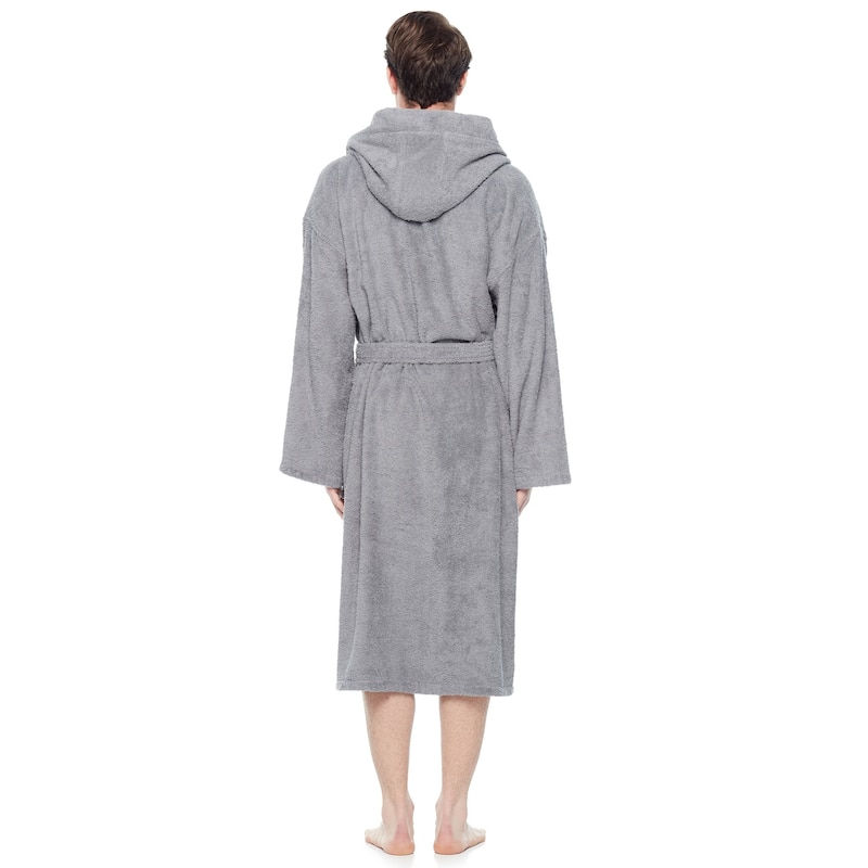 Men's Turkish Cotton Hooded Bathrobe