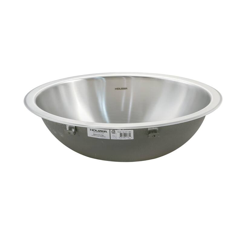 Houzer Opus 16-3/4" 18-Gauge Stainless Steel Drop In Bathroom Sink