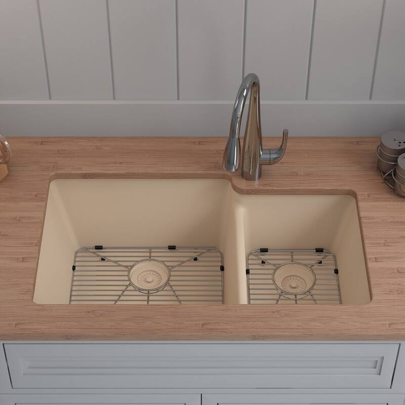 Lexicon Platinum Quartz 60/40 Double Bowl Kitchen Sink
