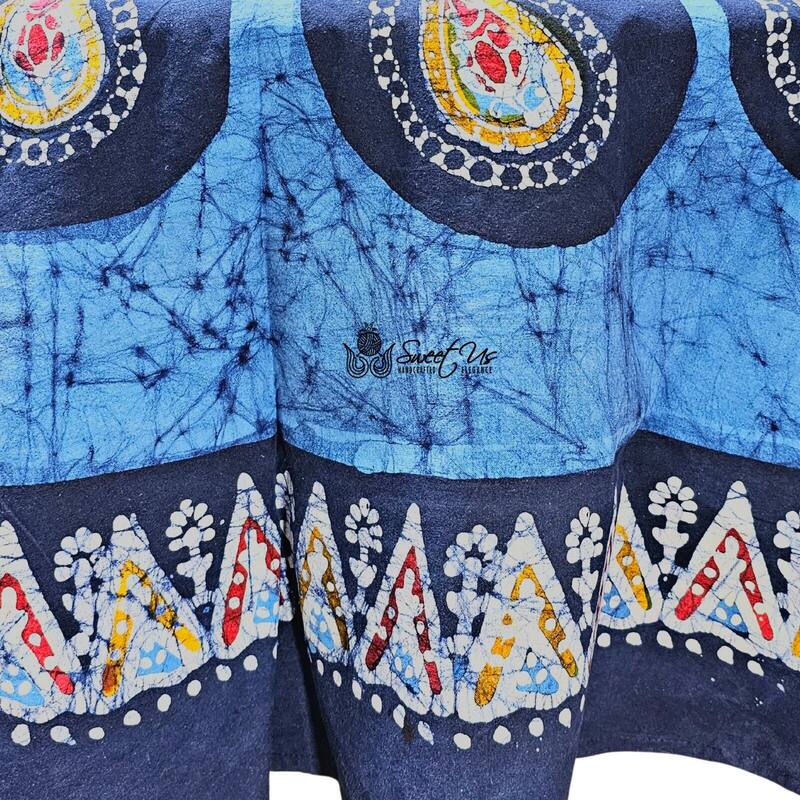 Spectacular Batik Floral Radiant Paisley Cotton Tablecloth Collection