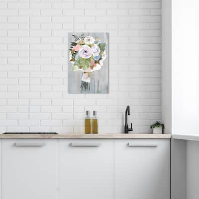 Wynwood Studio Canvas Floral and Botanical Quarts Vibration Bouquet White and Modern & Contemporary Wall Art Canvas Print