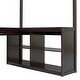 preview thumbnail 11 of 22, Tri-fold Mirror Loft Bed with U-shaped Desk,Storage Cabinets