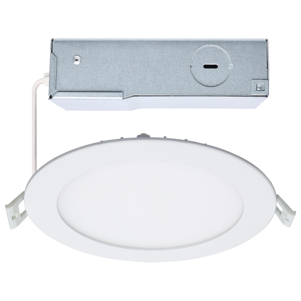12 Watt LED Direct Wire Downlight Edge-lit 6-Inch CCT Selectable Round Remote Driver