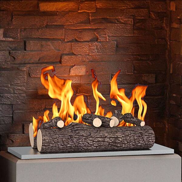 Shop Regal Flame 5pc 16 Ceramic Wood Gas Fireplace Logs For All Types Of Indoor Gas Inserts Or Outdoor Fireplaces Fire Pits Oak Overstock 30441544