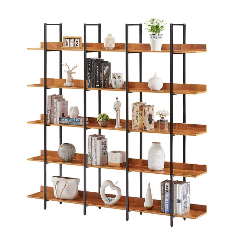 5 Tier Bookcase Home Office Open Bookshelf