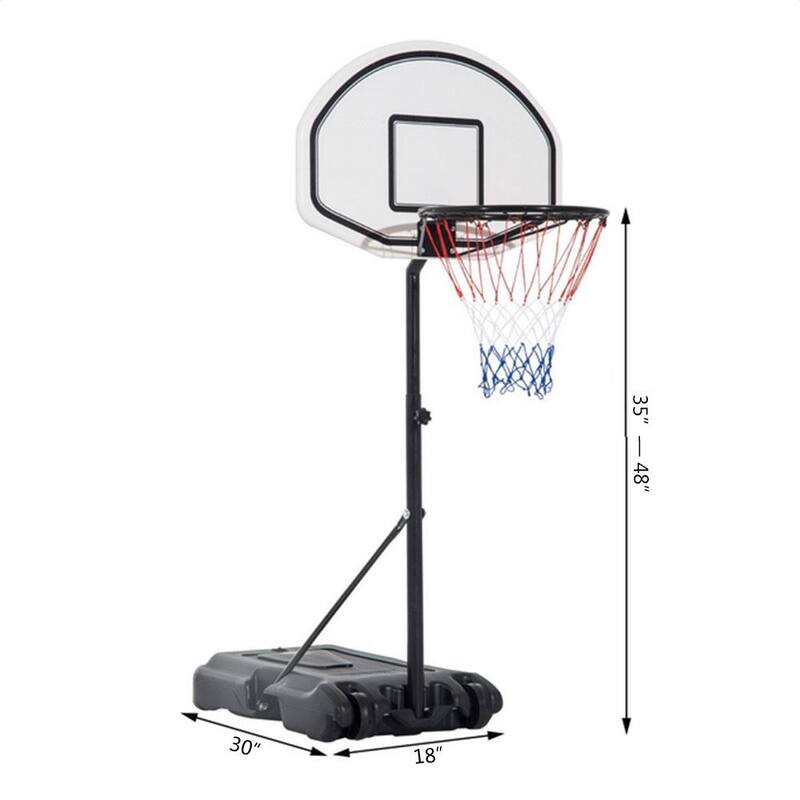 35.4" - 47.2" Adjustable Height Swimming Pool Basketball Hoop