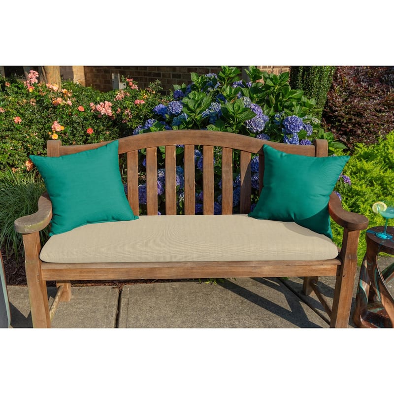 Sunbrella Solid Fabric 1-Piece Indoor/Outdoor Square Throw Pillow, 18"W x 18"L