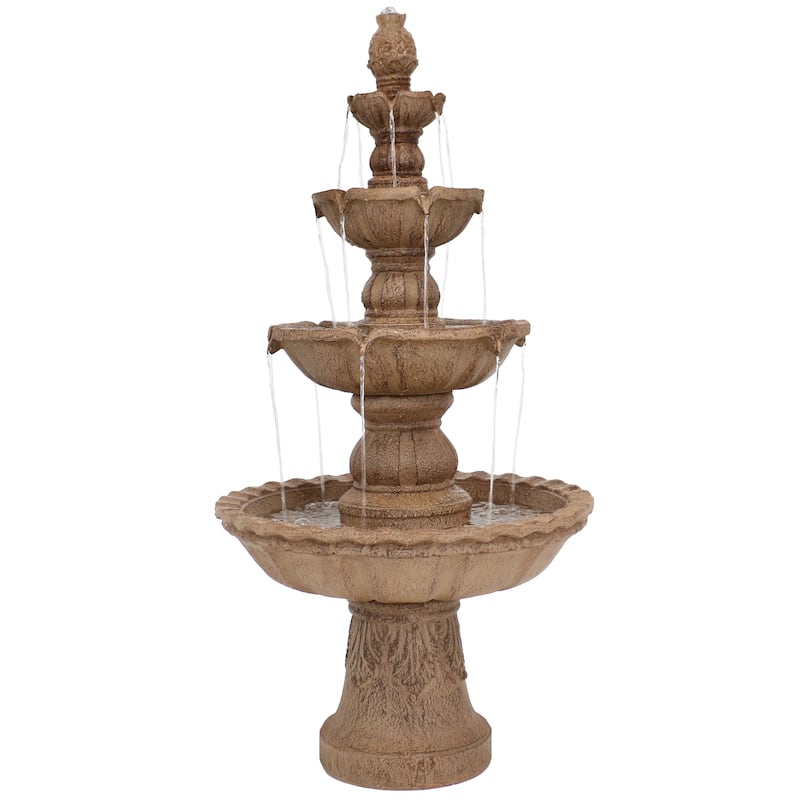 4-Tier Electric Pineapple Water Fountain Lightweight - Choose Color