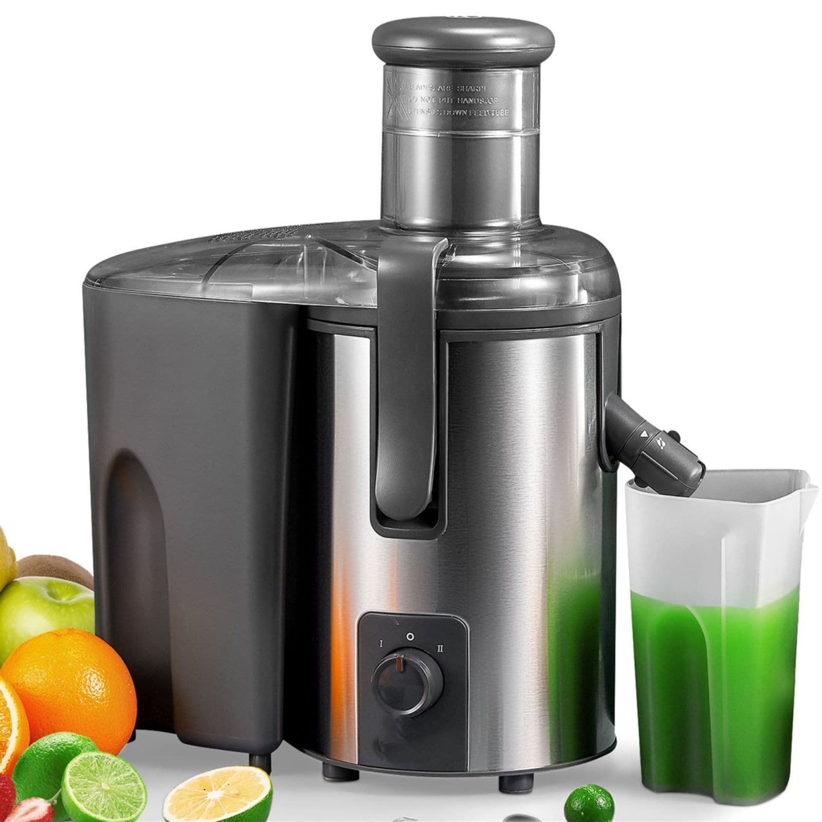 800W Full Apple Juice Extractor - Stainless Steel