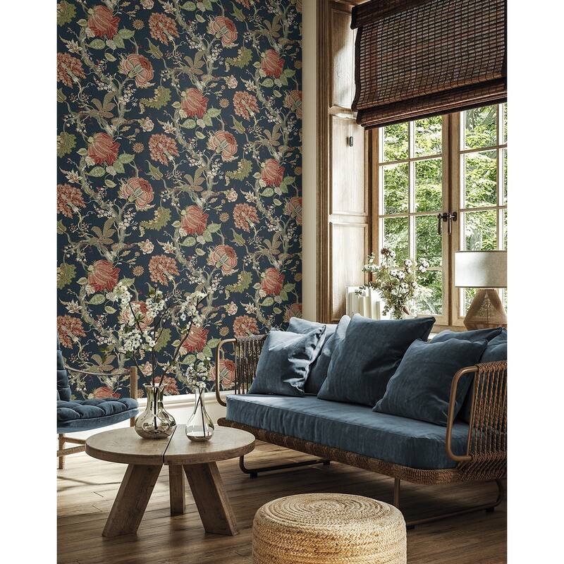 Harry & Grace Jacobean Trail Premium Matte Non-Woven Peel and Stick Wallpaper