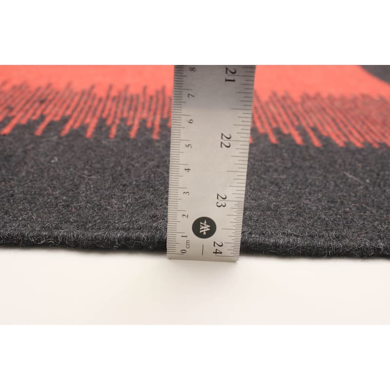 ECARPETGALLERY Flat-Weave Ankara FW Red Wool Kilim - 5'3 x 7'7