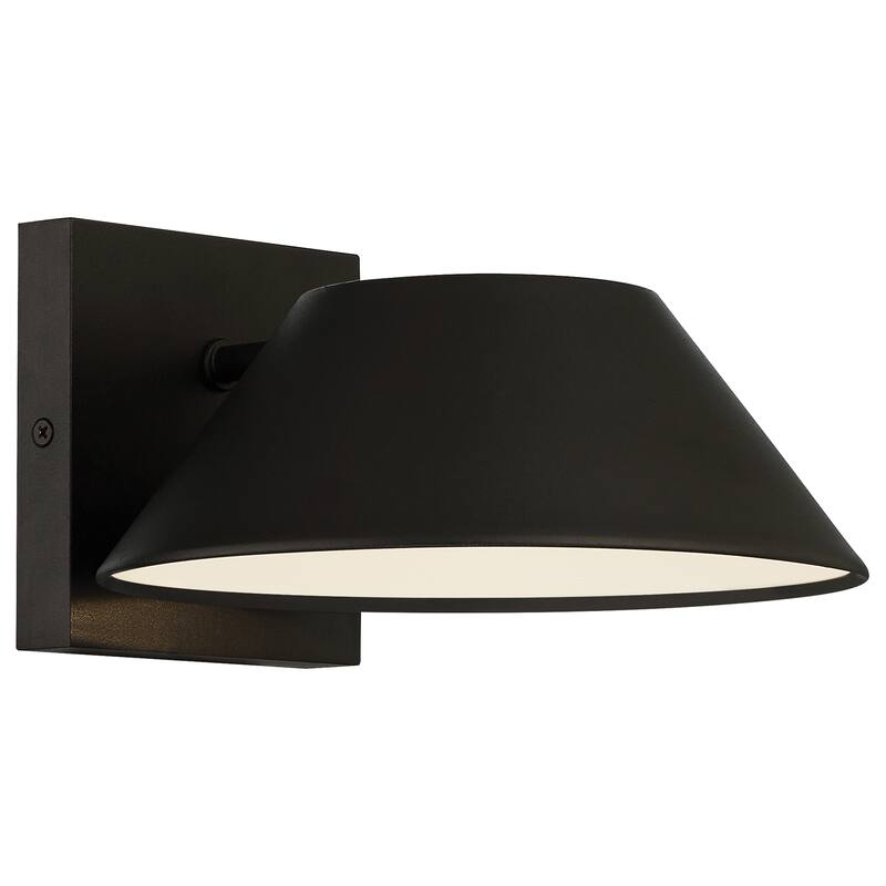 Access Lighting Solano Small Outdoor LED Wall Sconce - Square Backplate - Tapered Shade