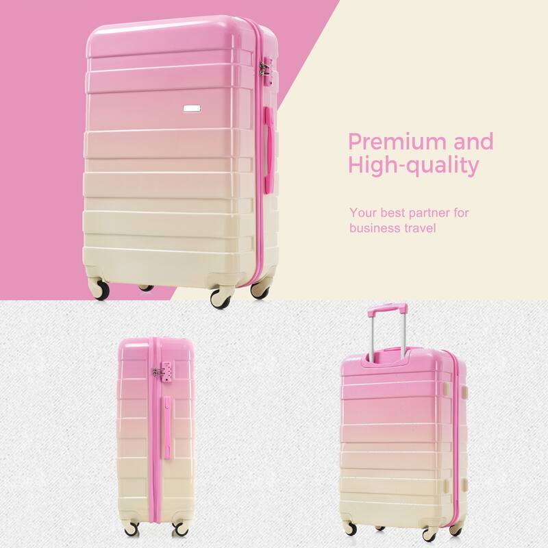 New Model Hardshell ABS Expandable Waterproof Travel Luggage Sets, Lightweight Durable Suitcases Set w/Tsa Lock & Wheels, 3PC