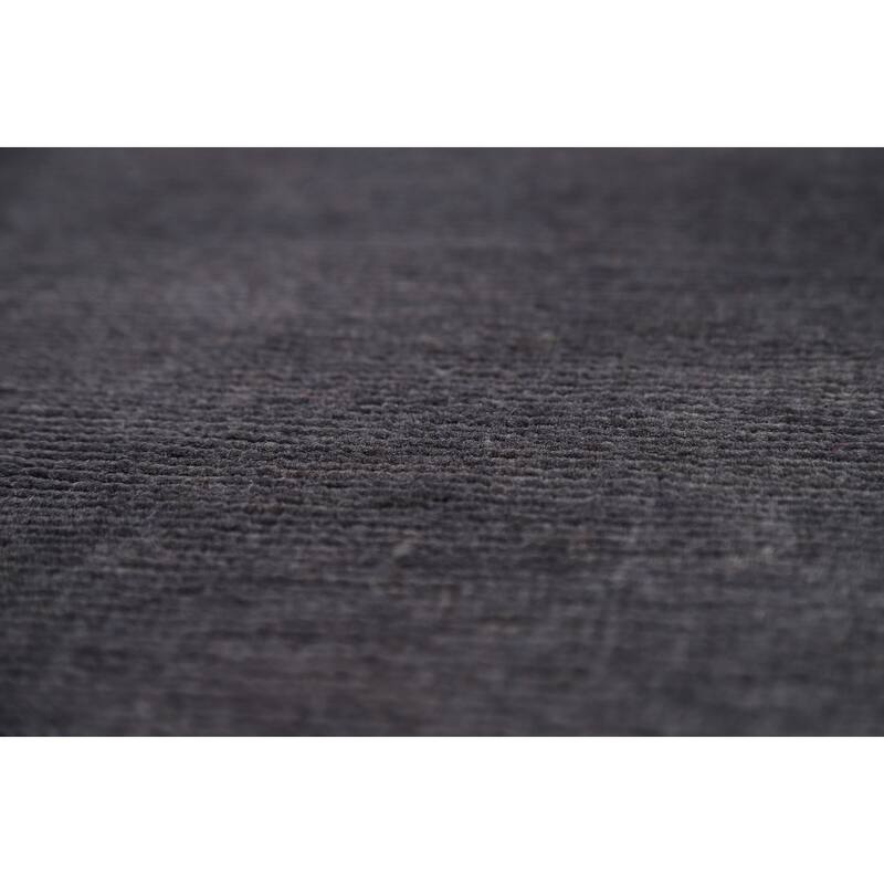 Gray Blue Gabbeh Modern Runner Rug Handmade Wool Carpet - 2'7" x 9'8"