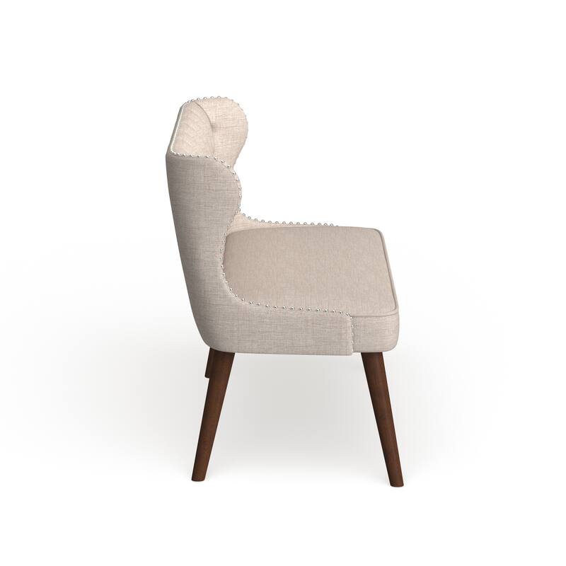 Carson Carrington Rudkobing Mid-century Modern Wood and Fabric Upholstered Button-tufting Loveseat
