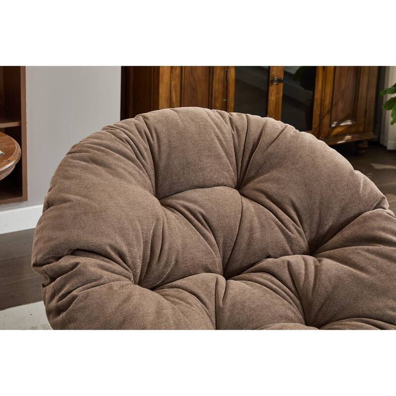 Oversized Swivel Accent Chair, 360-Degree Swivel Barrel Chair, Papasan Chair for Living Room and Bedroom Comfort