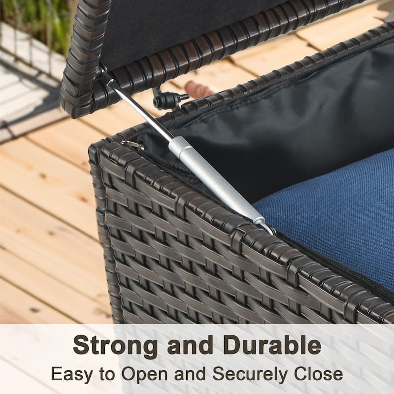 Gymojoy 9-11 Person Outdoor Courtyard Wicker Family Party Conversation Set Group With Swivel Chairs And 52" Table