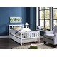 preview thumbnail 4 of 7, Twin Bed with Trundle, Platform Bed Frame with Headboard & Footboard for Small Spaces