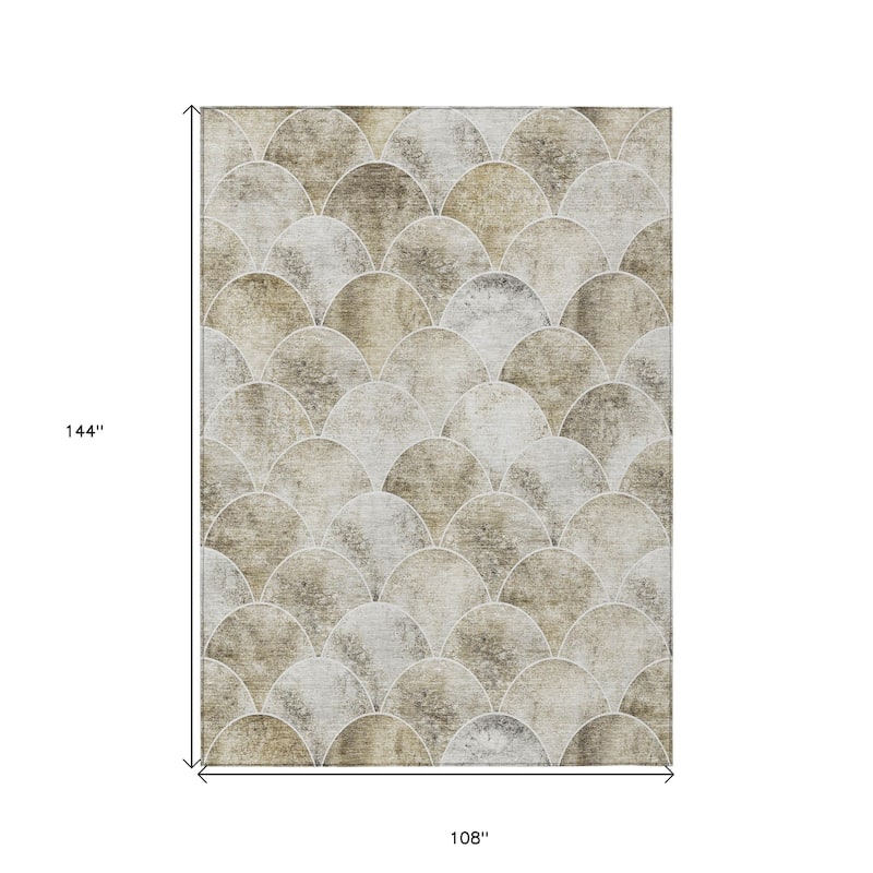 HomeRoots Abstract Transitional Rectangle Outdoor Rug