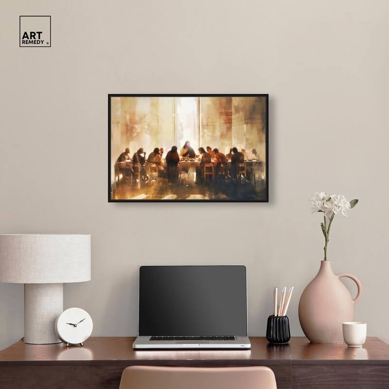 Supper in His Light Canvas by Art Remedy