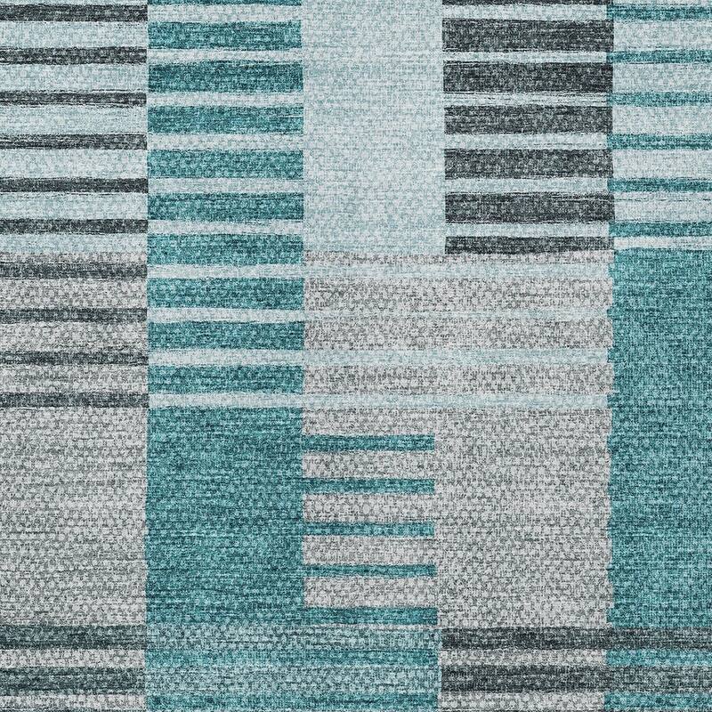 HomeRoots Striped Transitional Rectangle Outdoor Rug