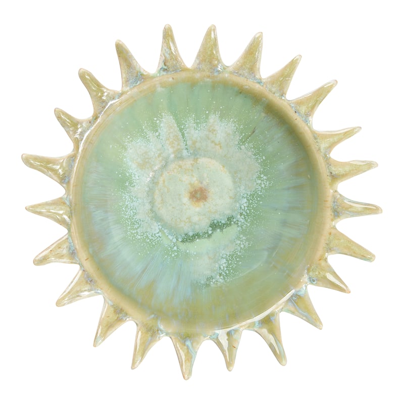 Celadon Stoneware Sunburst Shaped Serving Bowl