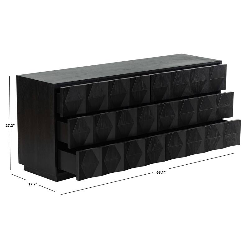 SAFAVIEH Couture Riabelle Wood 6 Drawer Dresser