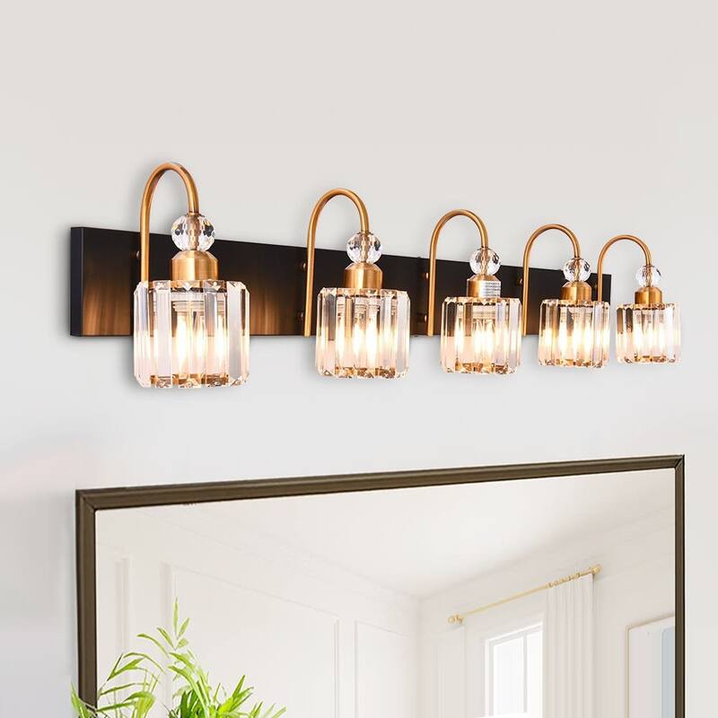 Dimmable Vanity Light With Crystal Accent
