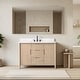 preview thumbnail 69 of 72, Vanity Art Lucerne Freestanding Bathroom Vanity with Stone Top, Hidden Power Station, Hair Dryer Holder, USB Charging Shelf 48" - Light Wheat