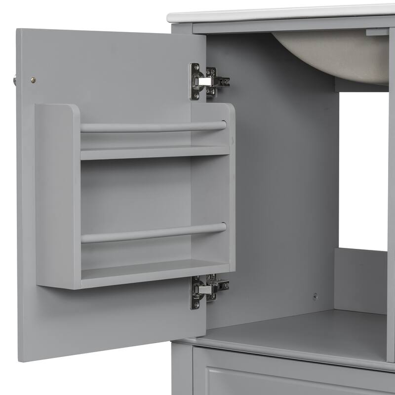 30"Freestanding Bathroom Vanity with Ceramic Sink