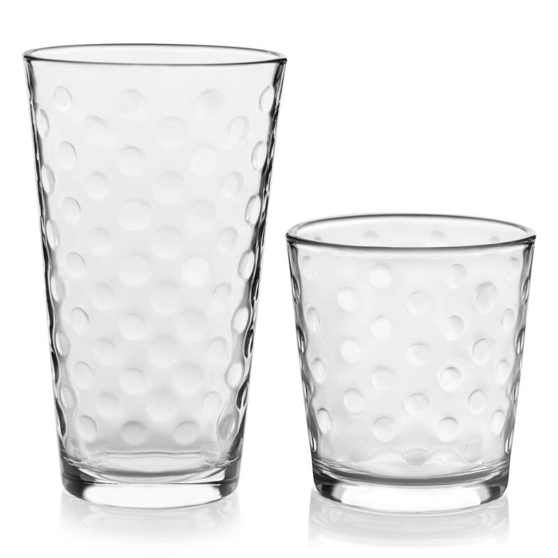 Libbey Awa 16-Piece Tumblers and Rocks Glass Set - Set of 16