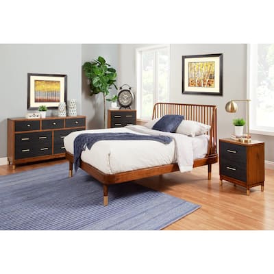 Alpine Furniture Belham 3 Drawer Small Chest in Dark Walnut (Brown)