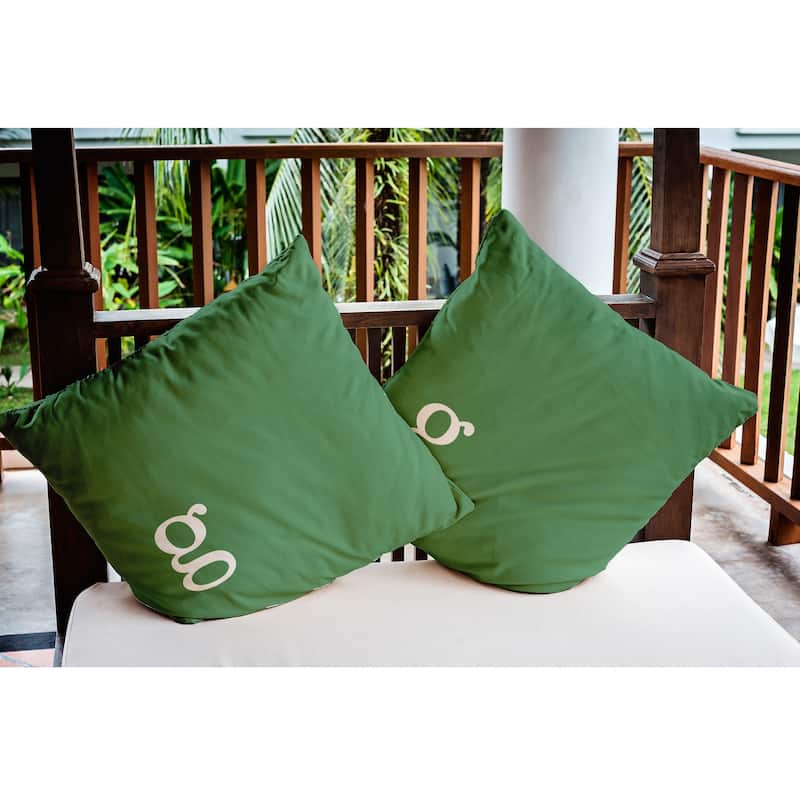 Modern Monogram Indoor/Outdoor Throw Pillow-G
