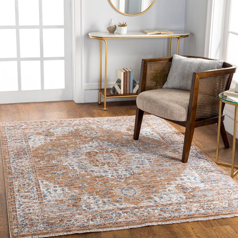 Livabliss Levent Traditional Medallion Area Rug - Multi/Gold - 3' 2" x 7' 3"