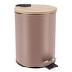 preview thumbnail 70 of 79, Stylish Trash Can with Bamboo Lid and Pedal, 2.5L Capacity - 9.2" H x 8" L x 8" W