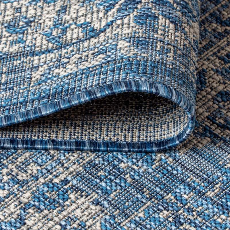 JONATHAN Y Sinjuri Bohemian Textured Weave Floral Indoor/Outdoor Area Rug