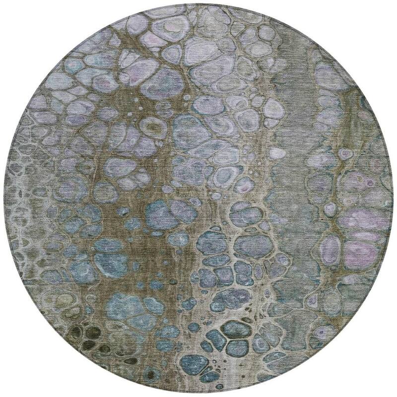 HomeRoots Abstract Transitional Rectangle Outdoor Rug