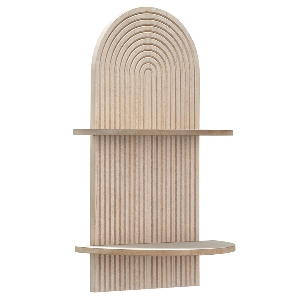 American Art Decor Lunar Ledges Wall Shelf in Brown - 23.75" x 14"