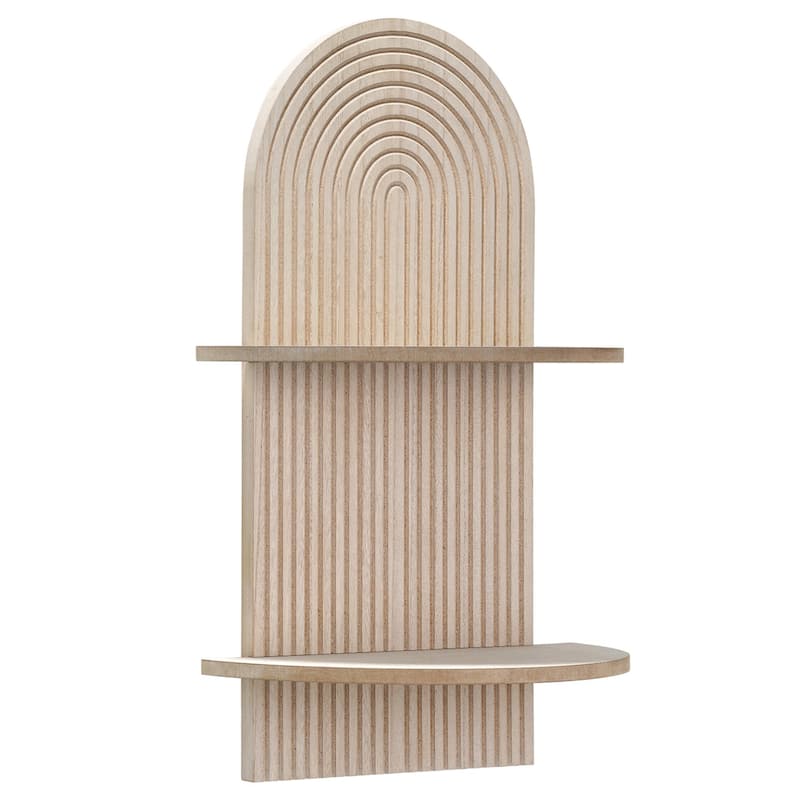 American Art Decor Lunar Ledges Wall Shelf in Brown - 23.75" x 14" - Brown