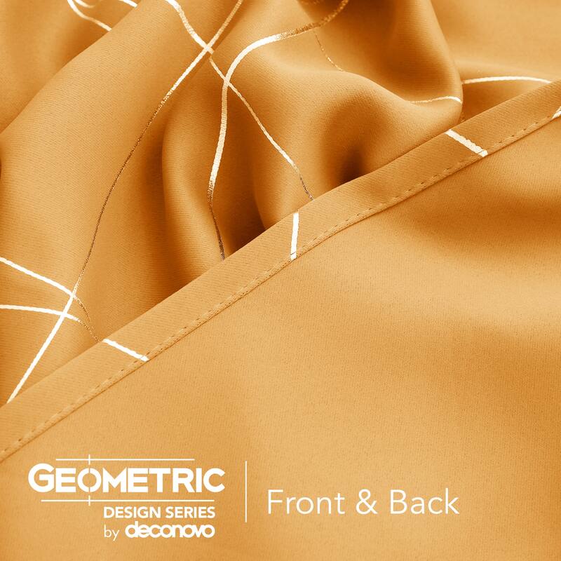Deconovo 52 Inch Geometric Print Curtain Panel Pair(2 Panel)