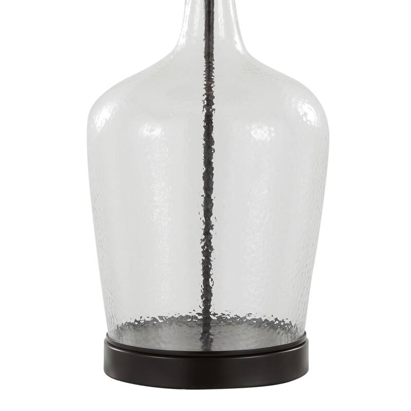 Porch & Den Bree 28" Glass Table Lamp with USB (Set of 2)